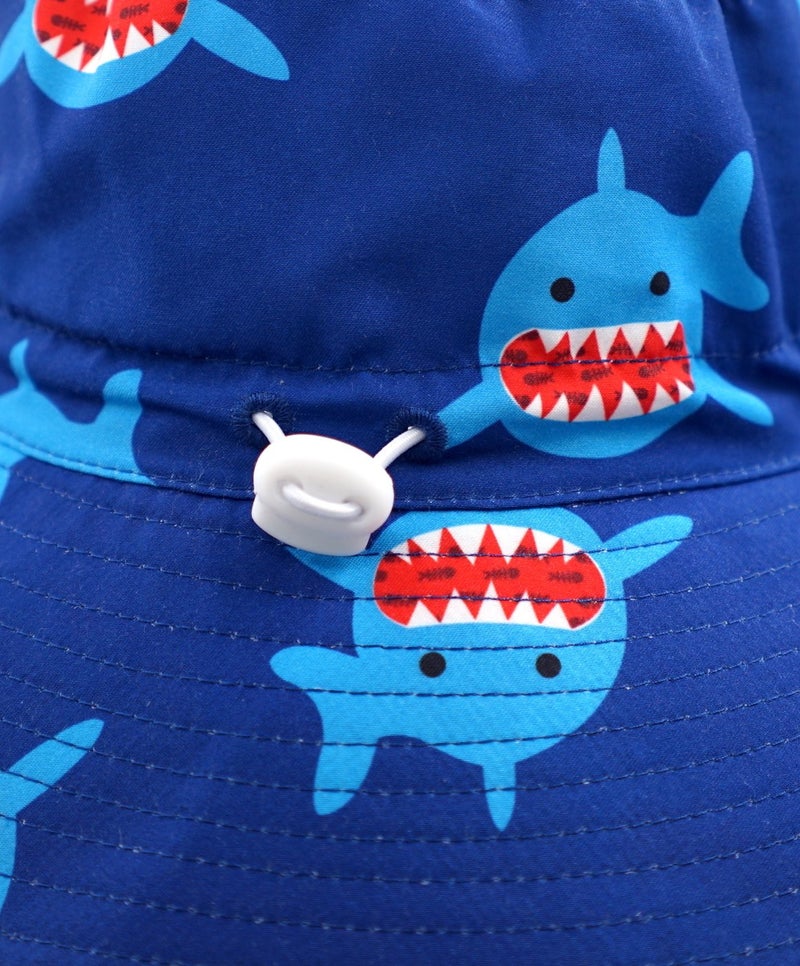 Home Prefer Kids UPF50+ Boys Sun Hat Breathable Wide Brim Girls Bucket Hat for Beach Summer Play Hat (8-12 Years, Shark) - Image 5